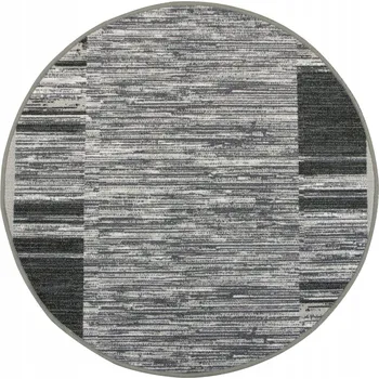 Koberec Průměr 90 cm kulatý protiskluzový koberec šedý