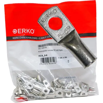 Kabelové oko 50x Kabelové oko měděné pocínované 6mm M5 50 Ks ERKO KCS