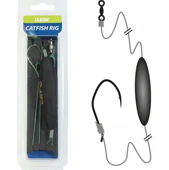 Rybářský háček Háčky na sumce Jaxon AK-PCK4/0 , s návazcem, s protihrotem, 1 ks