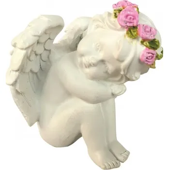 Anděl z polyresinu na postavení 8 x 10 x 8 cm