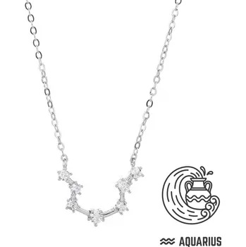 Náhrdelník JKB Jewel Stříbrný náhrdelník se zirkony Znamení zvěrokruhu VODNÁŘ