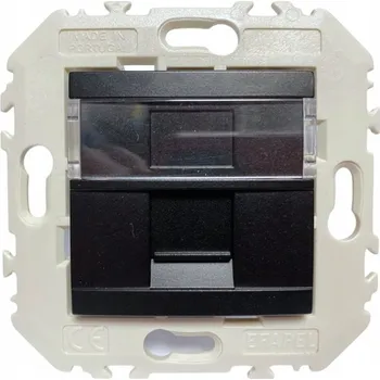 Elektrická zásuvka EFAPEL QUADRO45 Zásuvka RJ45 Kat. 6 45455KWPM Černá