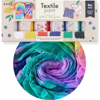 Barva na vlasy BARVA NA BARVENÍ LÁTEK A OBLEČENÍ 6X50ML AVEC BARVIVO ČERVENÁ SADA