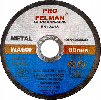 Řezný kotouč Řezný kotouč TEDIAM 125 mm x 22,2 mm x 1,20 mm na kov a plasty