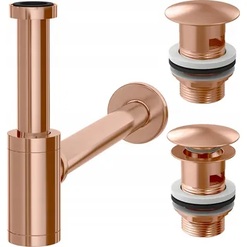 Sifon UMYVADLOVÝ SIFON ROSE GOLD MOSAZNÝ KLIK KLAK ZP