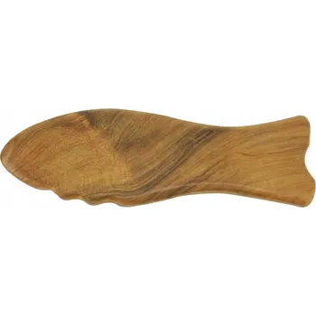 DŘEVĚNÁ MASÁŽNÍ DESTIČKA GUA SHA A AKUPRESURY - RYBKA - 15 x 5 cm