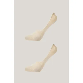 Dámské oblečení PONOŽKY GANT INVISIBLE SOCKS 2-PACK IVORY WHITE