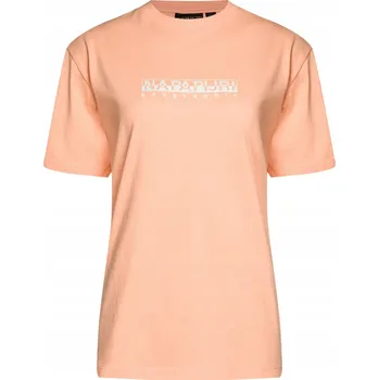 Dámské tričko Dámské tričko Napapijri S-Box pink lososové barvy, velikost XS