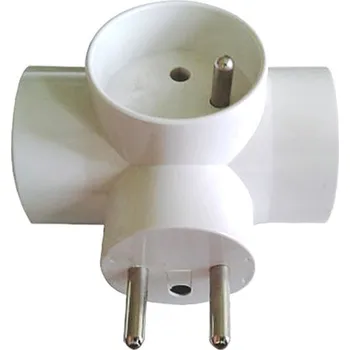 Elektrická zásuvka e2 elektro GmbH Rozbočka bílá 3xČSN