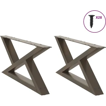 Konferenční stolek OMAXI Nohy konferenčního stolku 2 ks přírodní ocel 70 x (30-31,3) cm ocel 958601