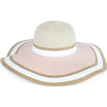 Klobouk Klobouk pastelový béžovo růžový