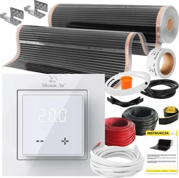 Topná rohož Sada fólie a vyhřívací podložka s infračerveným zářením 12 m2, 160 W/m2