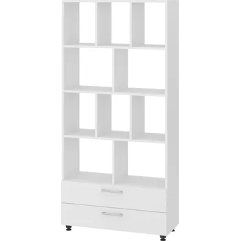 regál Slevadoma Policový regál POL-10 se zásuvkami Barva: Bílá