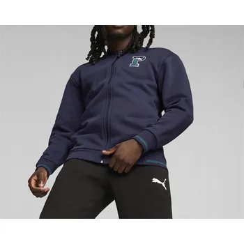 3028 TEPLÁKOVKA PUMA PÁNSKÁ SOUPRAVA TMAVĚ MODRÁ ČERNÁ BAVLNĚNÁ SPORTOVNÍ XS