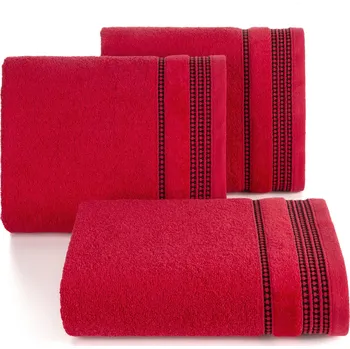 BAVLNĚNÝ RUČNÍK AMANDA7 50X90 CM ČERVENÁ