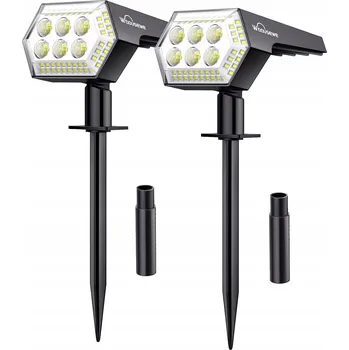 Venkovní osvětlení SOLÁRNÍ LAMPA LED ZAHRADNÍ ZAPICHOVACÍ 108 LED 4 REŽIMY SADA 6 Ks