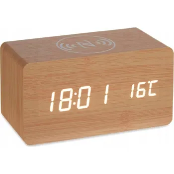 Hodiny HODINKY budík BEZDRÁTOVÁ NABÍJEČKA 3v1 USB