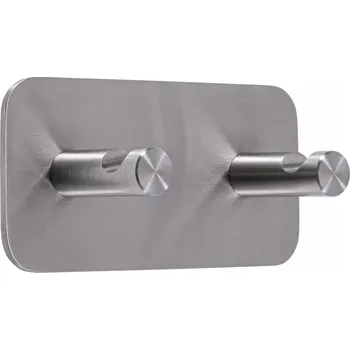 Věšák Věšák samolepicí dvojitý Inox N002