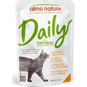 Krmivo pro kočku 24x70 g Almo Nature Cat Daily Menu kapsička - kuře & losos