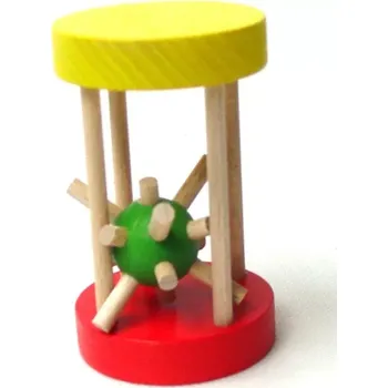 Hlavolam Dřevěný ježek v kleci velký