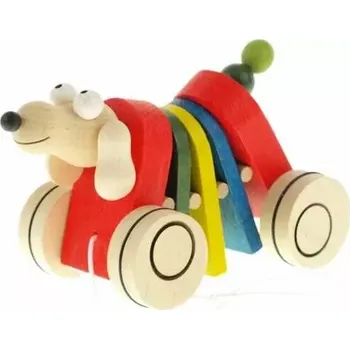Dřevěná hračka Dřevěná tahací hračka - Pes klapací