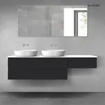 Oltens Vernal sada koupelnového nábytku 180 cm s horní deskou, matná černá/lesklá bílá 68609300