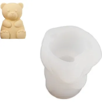 kreativní sada Manumi Silikonová forma na odlévání kreativní hmoty medvídek 55x56x72mm