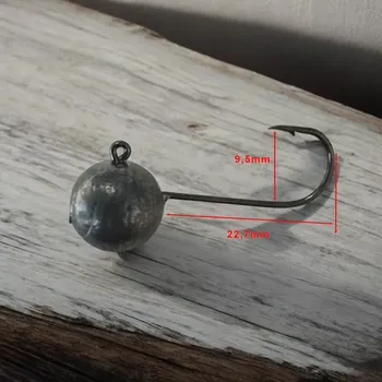 Rybářský háček RYVALURES-JIGOVÁ HLAVA KOULE 9G/HÁČEK KUMHO 1-5KS