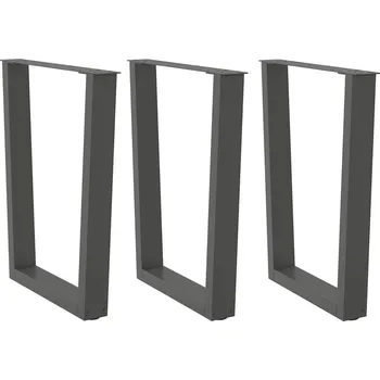 Stolová podnož OMAXI Nohy k jídelnímu stolu ve tvaru V, 3 ks, antracitové, 70 x (72-73,3) cm, ocel 958274