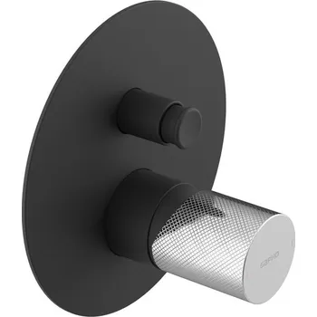 Sapho Ultratap Podomítková sprchová baterie, 2 výstupy, černá mat/chrom, UT042TBC