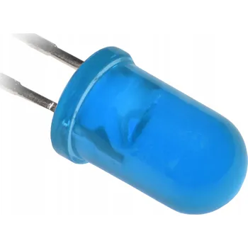Dioda LED dioda 12V 5mm kulatá L53 THT modrá