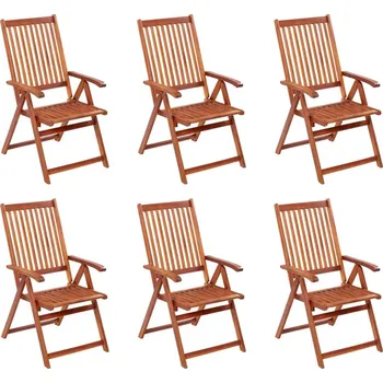OMAXI Skládací zahradní židle 6 ks masivní akáciové dřevo 297650
