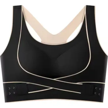 Podprsenka Dámská sportovní podprsenka/top se zapínáním na přední straně Barva: Černá, Velikost: XL