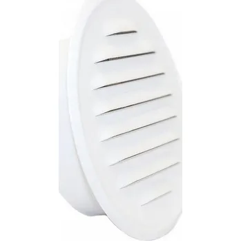 Větrací mřížka Ventilační mřížka Just Buy Shop kulatá 100 mm bílá, pozinkovaná ocel
