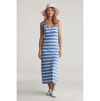 Dámské šaty ŠATY GANT STRIPED TANK TOP JERSEY MIDI DRESS PERFECT BLUE