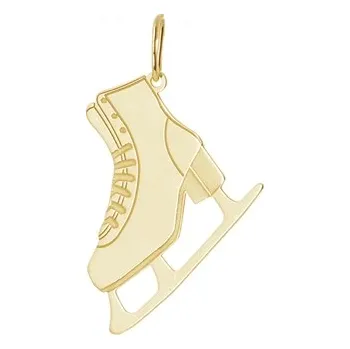 Přívěsek Zlatý přívěšek krasobruslařská brusle PA1514VF + dárek zdarma