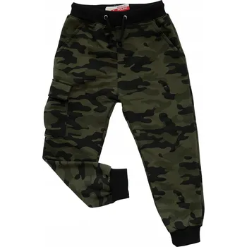 Chłopięce Bojówki Dresowe s kapsami MASKÁČOVÝ vojenské bavlna Revaj 140 PL