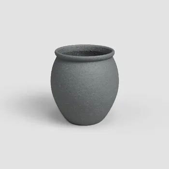 Květináč Květináč ARTEMIS, 29cm, keramika, tm.šedá|ANTHRACITE|Artevasi