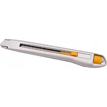 Pracovní nůž NŮŽ NŮŽ NA TAPETY S LÁMACÍ ČEPELÍ 9 MM, KOVOVÝ, SILNÝ, S VÝMĚNNÝMI ČEPELKAMI