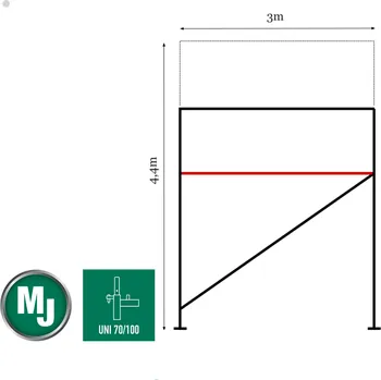 Lešení MJ UNI Základní kostka MJ UNI 70