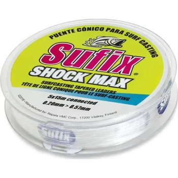 Vlasec Sufix Shock Max 5x15 m čirý 0.35mm-0.57mm