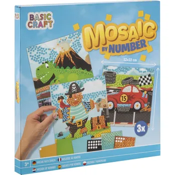 kreativní sada Rappa Kreativní set mozaika podle čísel 3 karty/obrazy 22x22 cm