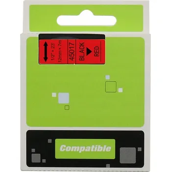 Pásek do tiskárny Páska 45017 do Dymo D1 pro tiskárny Dymo LM 45017 12 mm / 7 m ČERVENÁ