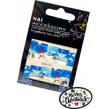 samolepka Samolepky na nehty Vánoční Zimní