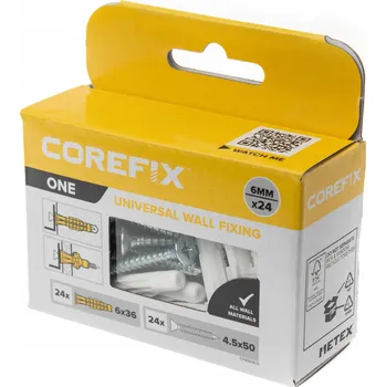 Vrták Univerzální hmoždinky do zdi - 4,5mm x 50mm - Sada 24ks