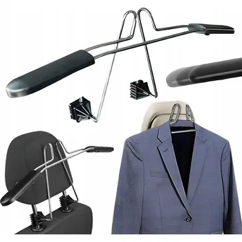 Věšák AUTOVĚŠÁK NA OBLEČENÍ SAKO DO AUTA DRŽÁK ČERNÝ