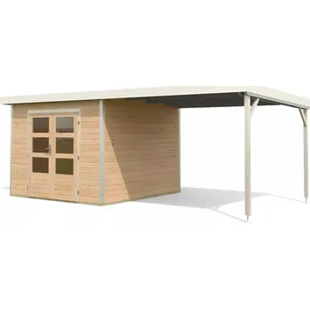 Zahradní domek KARIBU HOLZTECHNIK hybridní domek KARIBU PLUTO A (97906) natur / bílý LG4062