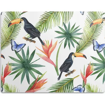 Obraz Ochranná podložka pro pro psa kočku s motivem tukanů a ptáků, 45x35 cm