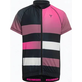 Cyklistické oblečení Silvini dětský dres CD2284 mazzani, black-fuchsia dětské velikosti: 146-152