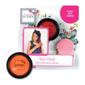 Lukky křída na vlasy s aplikátorem, červená